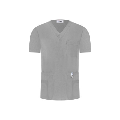 Breathing Scrub Top - Gray / Gris